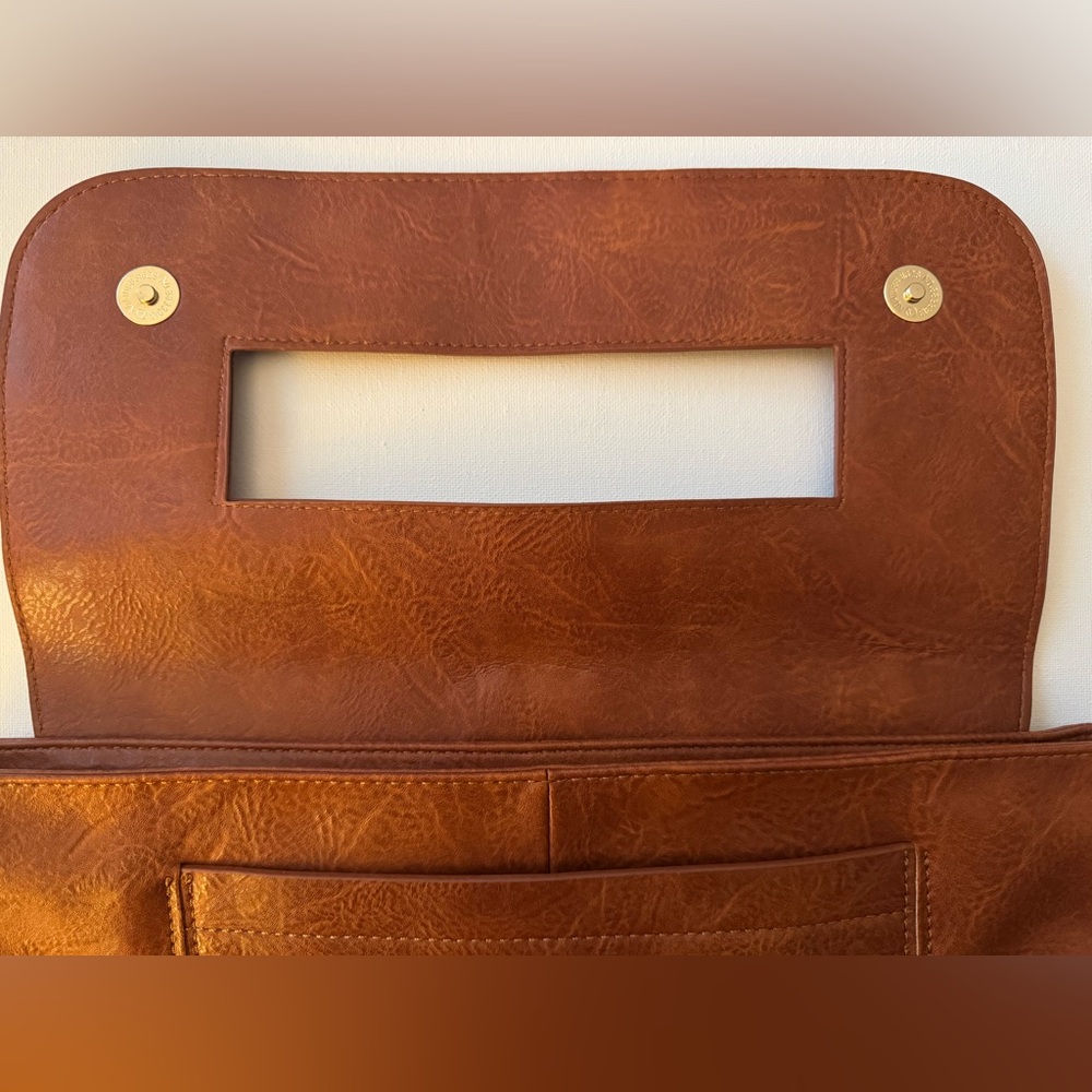 NOATD Brown Leather Handle Clutch Bag - Picture 3 of 12